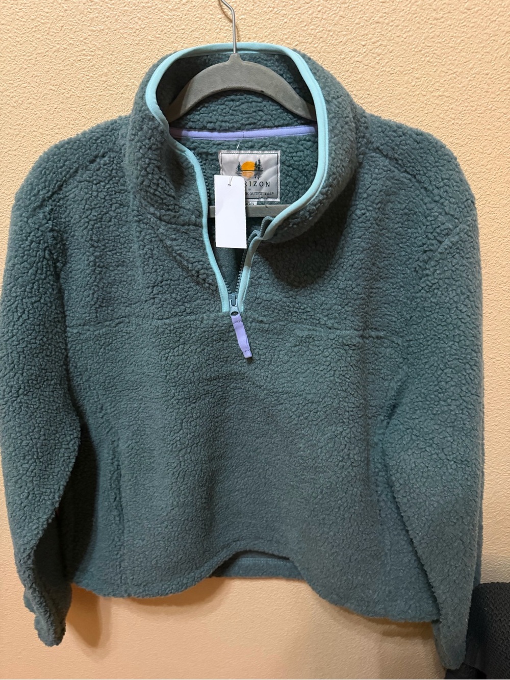 Women Green Sherpa Jacket